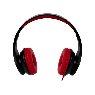 AUDIFONOS ALAMBRICOS CON MICROFONO Easy Line EL-995180 - Negro / Rojo, 3.5 mm, 1.5 m