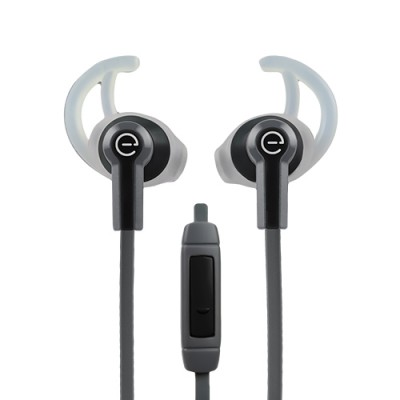 Audífonos Deportivos IN-EAR Con Microfono Easy Line EL-995203 - Negro, Gris, 3.5 mm, 1.1 m, Deportivos