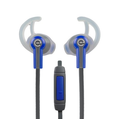 AUDIFONOS DEPORTIVOS IN-EAR CON MICROFONO Easy Line  EL-995210 - Azul, Gris, 3.5 mm, 1.1 m, Deportivos