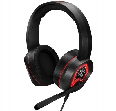 Diadema Gaming XPG EMIX H20 - PC/Juegos, Negro, Rojo, Alámbrico, USB, 2, 2 m