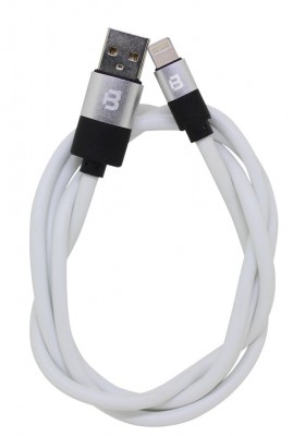 Cable USB Blackpcs CAWLP-2 - Color blanco, Plástico, Apple, 1 m, Cable Lightning