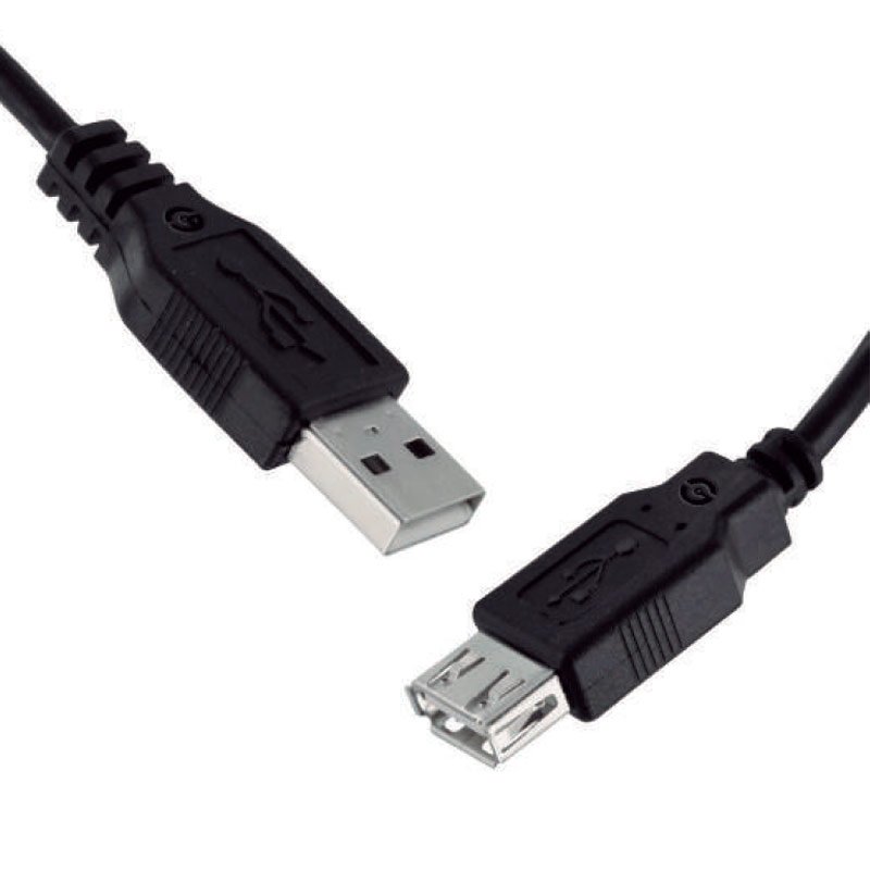 Cable GETTTECH JL-3520 USB 2.0 - USB A-Extensión, Negro, 1.5 mts