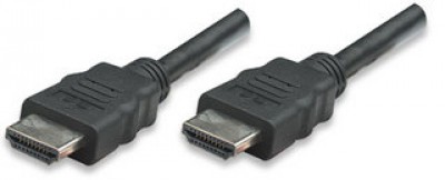 323215 Cable HDMI 4K de Alta Velocidad con Canal Ethernet - Macho a Macho, Blindado, Negro, 2 m