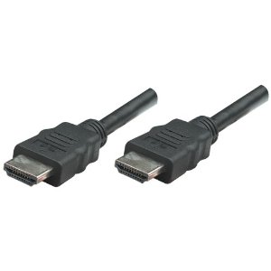 323222 Cable HDMI de Alta Velocidad con Canal Ethernet HEC - ARC, 3D, 4K a 30Hz, Macho a Macho, Blindado, Negro, 3 m