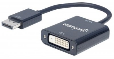 Adaptador DisplayPort M a DVI-D MANHATTAN 152228 - Negro, DisplayPort, DVI-D