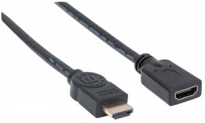 Cable HDMI MANHATTAN 354387 - 3 m, HDMI, HDMI, Negro