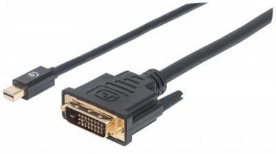 Cable Displayport Mini MANHATTAN 152150 - Mini DisplayPort, DVI-D, Negro