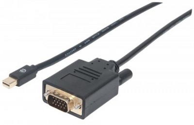 Cable Displayport Mini MANHATTAN 152167 - 1, 8 m, Mini DisplayPort, Negro