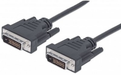 Cable DVI MANHATTAN 301244 - 5 m, DVI-D, DVI-D, Negro