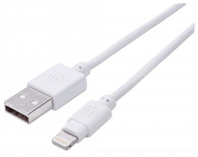 Cable Lightning a USB MANHATTAN 390866 - 3 m, Cable Lightning