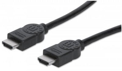 Cable HDMI Alta Velocidad con Ethernet 4K@30Hz MANHATTAN 353274 - 7.5, Macho, Negro