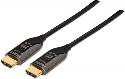 Cable HDMI Fibra Óptica 4K@60Hz MANHATTAN 355445 - 50 m, Macho, Negro