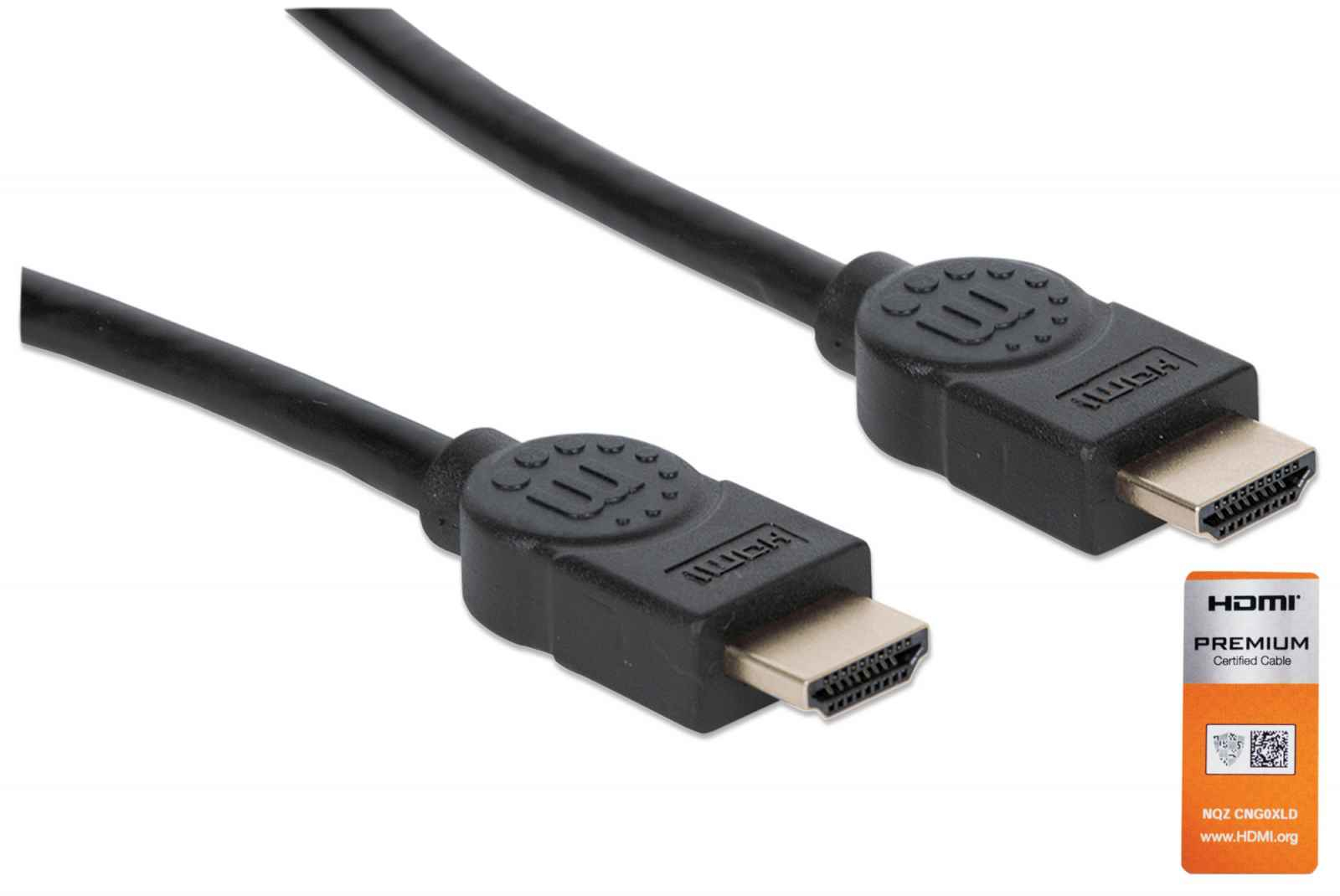 355346 Cable HDMI de Alta Velocidad con Canal Ethernet - Versión Premium 1.8m; Cable Premium HDMI Certificado, video UHD 4K 60Hz, 3D y Color Intenso