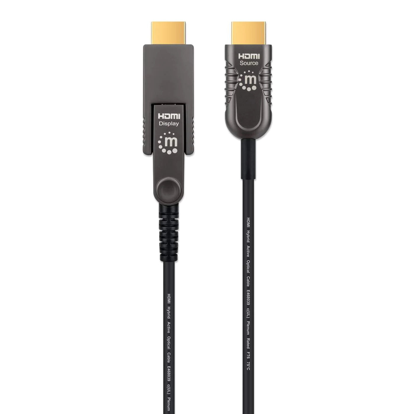 355193 Cable Óptico Activo HDMI de Alta Velocidad con conector HDMI desmontable 30m. -