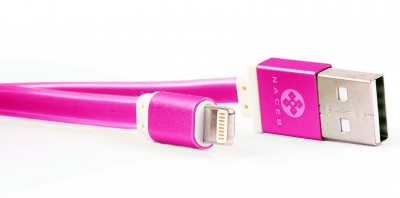 Cable lightning Naceb Technology NA-591ROS - Rosa, Apple, 1 m, Cable Lightning