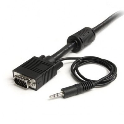 Cable VGA BROBOTIX 321706 - 1, 8 m, VGA, Macho/Macho, Negro