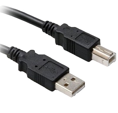 Cable USB A a B - V2.0 Para impresora universal, Negro, 1.8 m, 102327 BROBOTIX