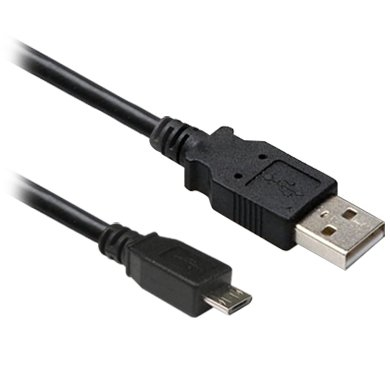 Cable USB V2.0 Tipo A - Micro B BROBOTIX 774003 - 0, 9 m, Negro