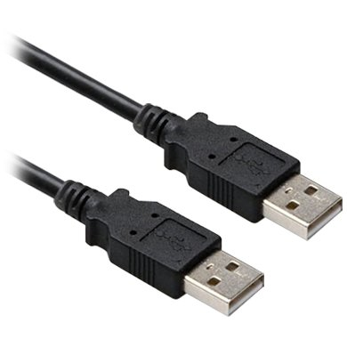 Cable USB V2.0 Tipo A - TIPO A BROBOTIX 206823 - 0, 9 m, Negro