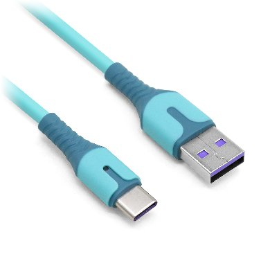 Cable USB V2.0 Tipo C  BROBOTIX 6000946 - USB V2.0, Tipo C, 1 m, Aqua