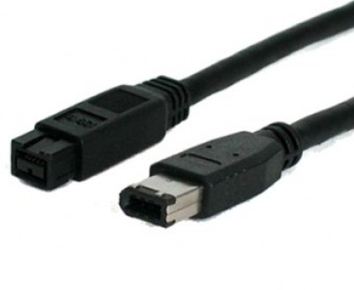 Cable Firewire BROBOTIX - 1, 8m, Macho/Macho, Negro