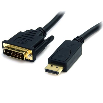 Cable adaptador de video DP a DVI StarTech.com - 1, 8 m, DisplayPort, DVI-D, Macho/Macho, Negro