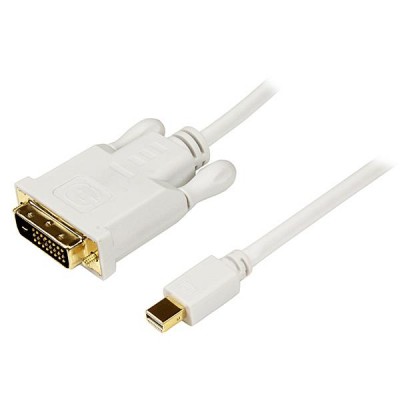 Cable adaptador de Mini DisplayPort StarTech.com - 3, 05 m, mini DisplayPort, DVI-D, Macho/Macho, Color blanco