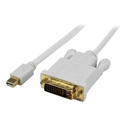 Cable adaptador de video StarTech.com - 1, 83 m, Mini DisplayPort, DVI-D, Macho/Macho, Color blanco
