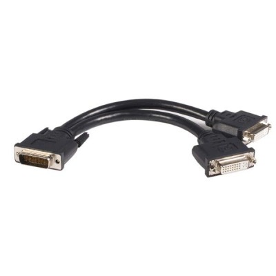 Cable DVI-D StarTech.com - 0, 2 m, DMS, 2x DVI-I, Negro