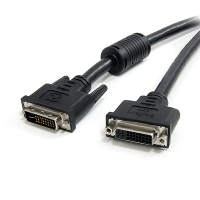 Cable de DVI StarTech.com - 1, 8 m, DVI-I, DVI-I, Macho/hembra, Negro