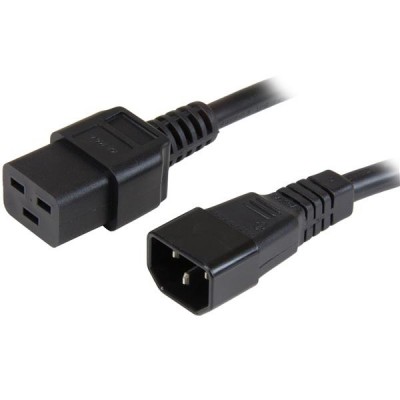 Cable de Alimentación StarTech.com PXTC14C19143 - C14 acoplador, Macho/hembra, 0, 9 m, Negro, 15