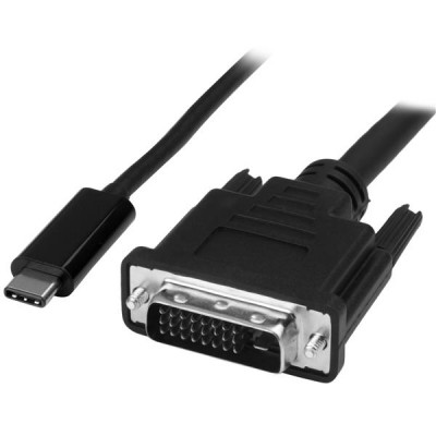 Cable Adaptador Convertidor USB C a DVI StarTech.com CDP2DVIMM2MB - 2 m, USB C, DVI, Negro