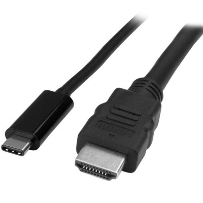 Cable Adaptador USB C a HDMI StarTech.com CDP2HDMM1MB - 1 m, USB C, HDMI, Negro