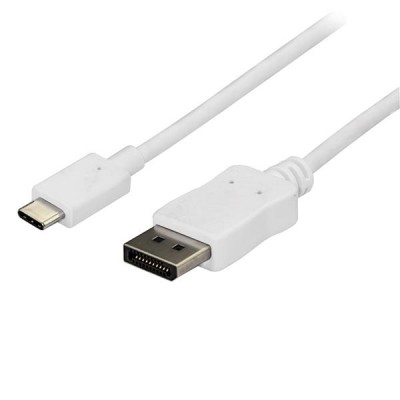 Cable Adaptador USB C a DisplayPort StarTech.com - 1 m, USB C, DisplayPort, Color blanco