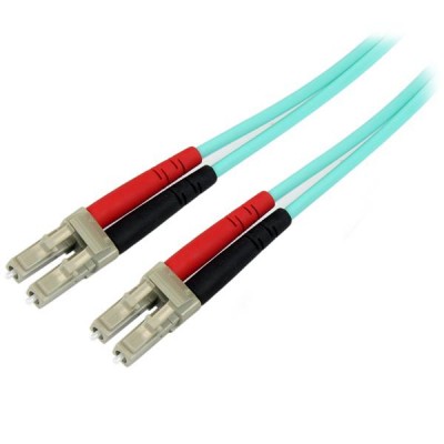 Fibra óptica StarTech.com 450FBLCLC1 - Macho/Macho, Óptica, Aqua, LC, LC