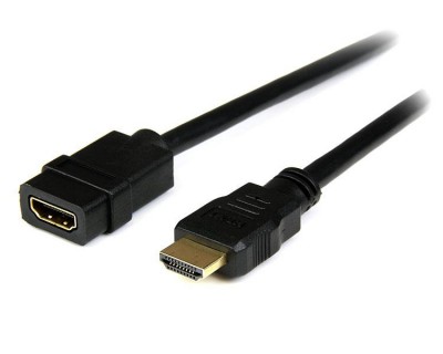 Cable de extensión HDMI StarTech.com HDEXT2M - 2 m, HDMI A, HDMI, MACHO, Negro