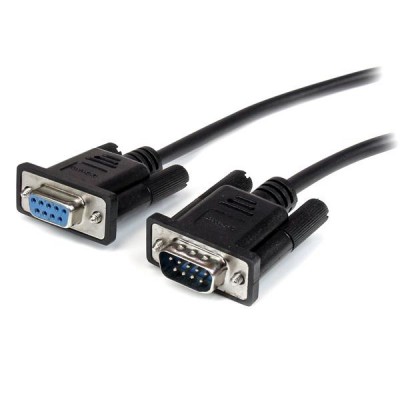 Cable extensión serial StarTech.com - 2 m, DB-9, DB-9, Negro, Macho/hembra