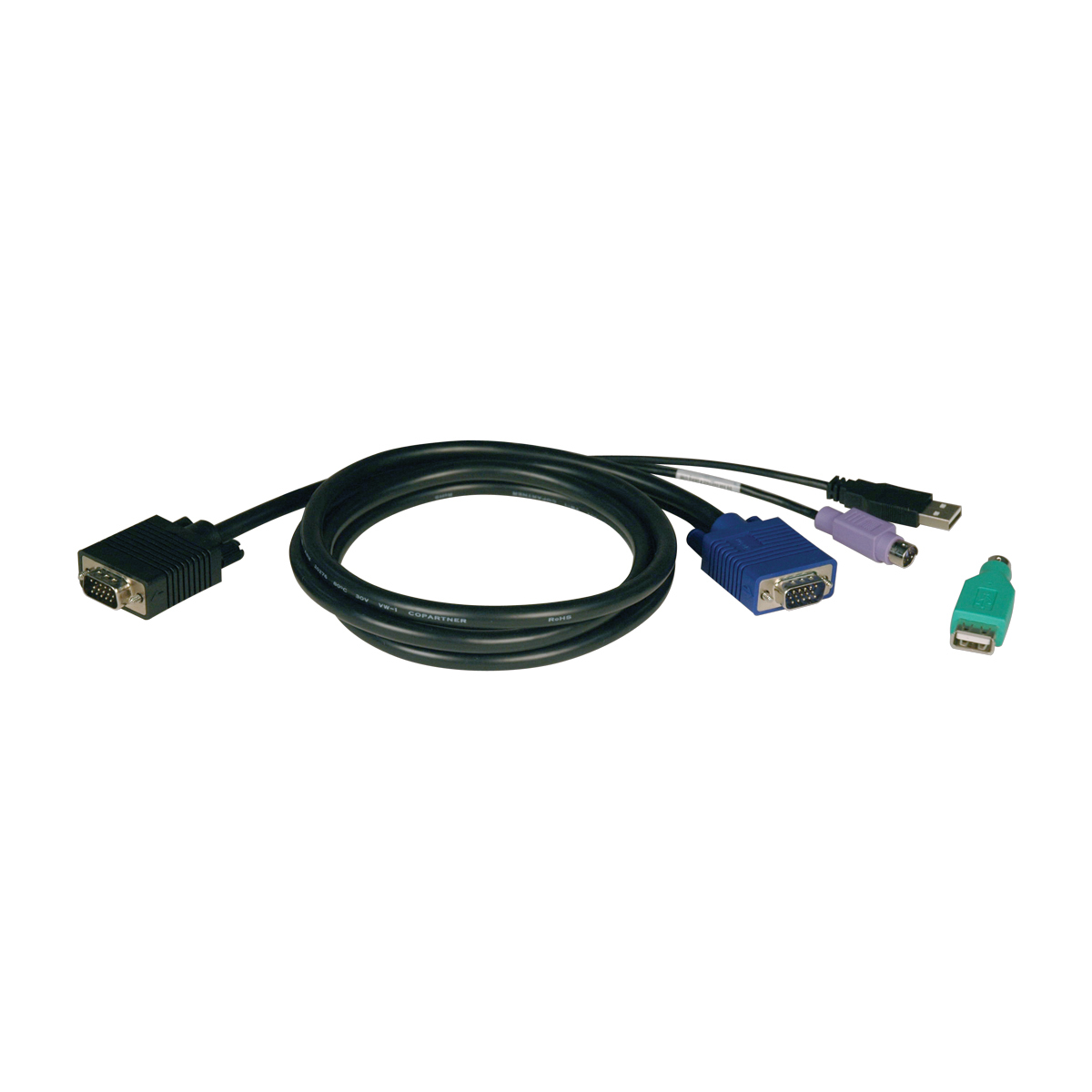 Juego de Cables Combinados Tripp lite  USB/PS2 para KVMs NetController serie B040 y B042 - 4.573 m (15 pies)