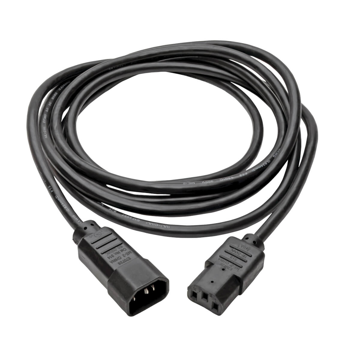 Cable de Alimentación para PDU - C13 a C14 - 10A, 250V, 18 AWG, 3.05 m [10 pies], Negro