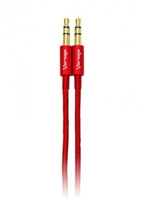 Cable de audio VORAGO CAB-115 - 1 m, 3.5mm, 3.5mm, Rojo