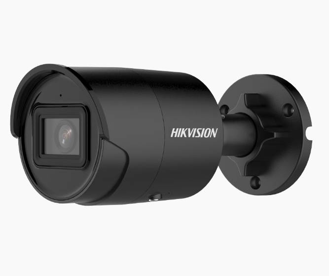 Bala IP 4 Megapixel / Color Negro / Lente 2.8 mm / 40 mts IR EXIR / Exterior IP67 / PoE / Micrófono Integrado / Videoanaliticos (Filtro de Falsas Alarmas) -