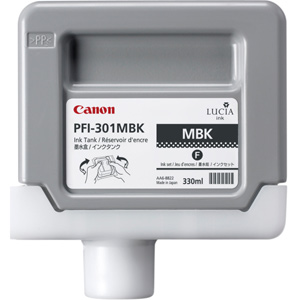 Tanque de tinta CANON PFI-301MBK - Negro, Inyección de tinta