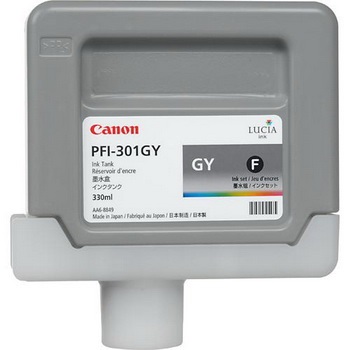 Tanque de tinta CANON PFI-301GY - Gris, Inyección de tinta