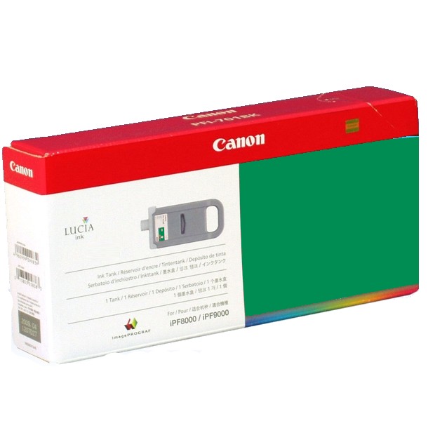 Tanque de tinta CANON PFI-701G - Verde, Inyección de tinta