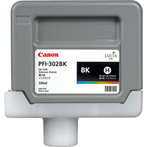 Tanque de tinta CANON PFI-302BK - Negro, Inyección de tinta