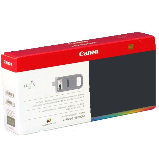 Tanque de tinta CANON PFI-702MBK - Negro, Inyección de tinta