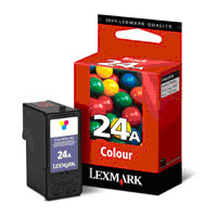 Cartucho LEXMARK Num. 24 - Colores, Inyección de tinta, Lexmark