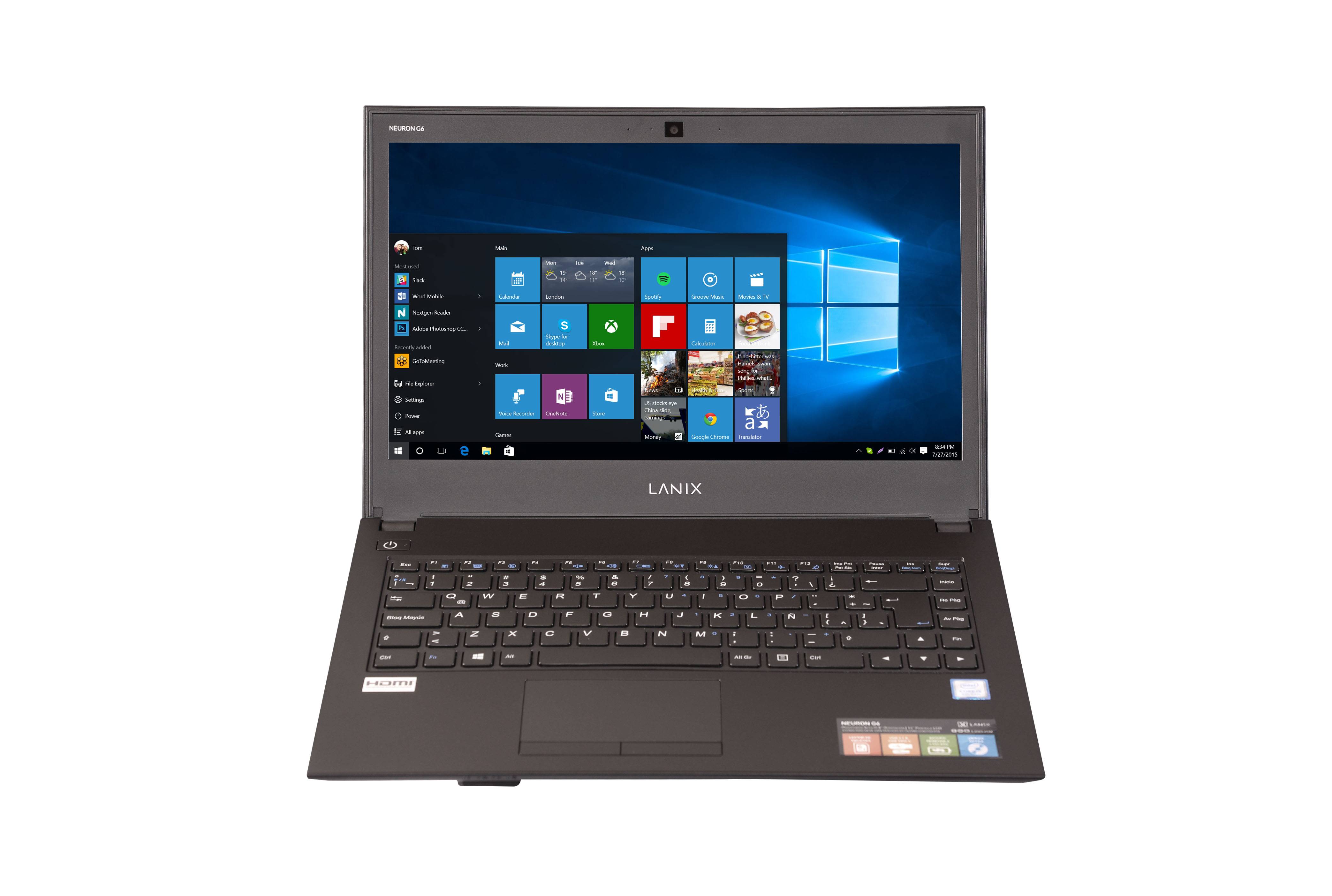 Laptop LANIX 41557 - 14 Pulgadas, Intel Core i5, i5-10210U, 8 GB, Windows 11 Pro, 512 GB