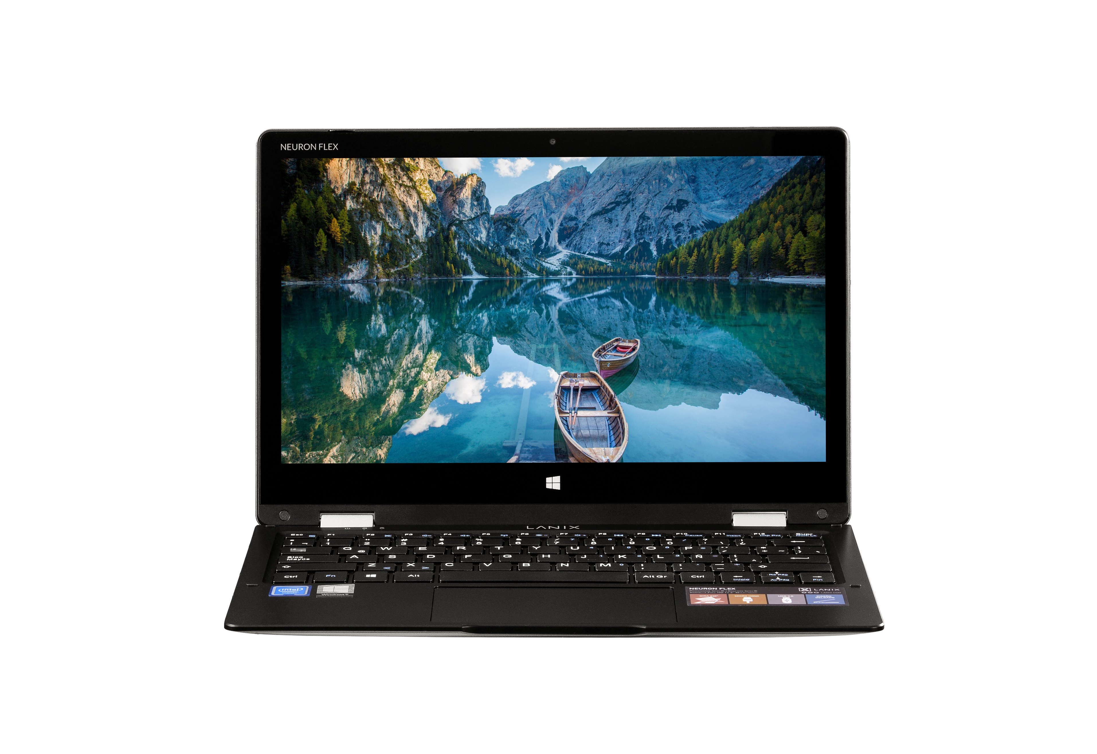 Laptop LANIX NEURON FLEX - 11.6 pulgadas, Intel Celeron N4020, 4 GB, Windows 10 Home, 128 GB SSD, Pantalla Touch