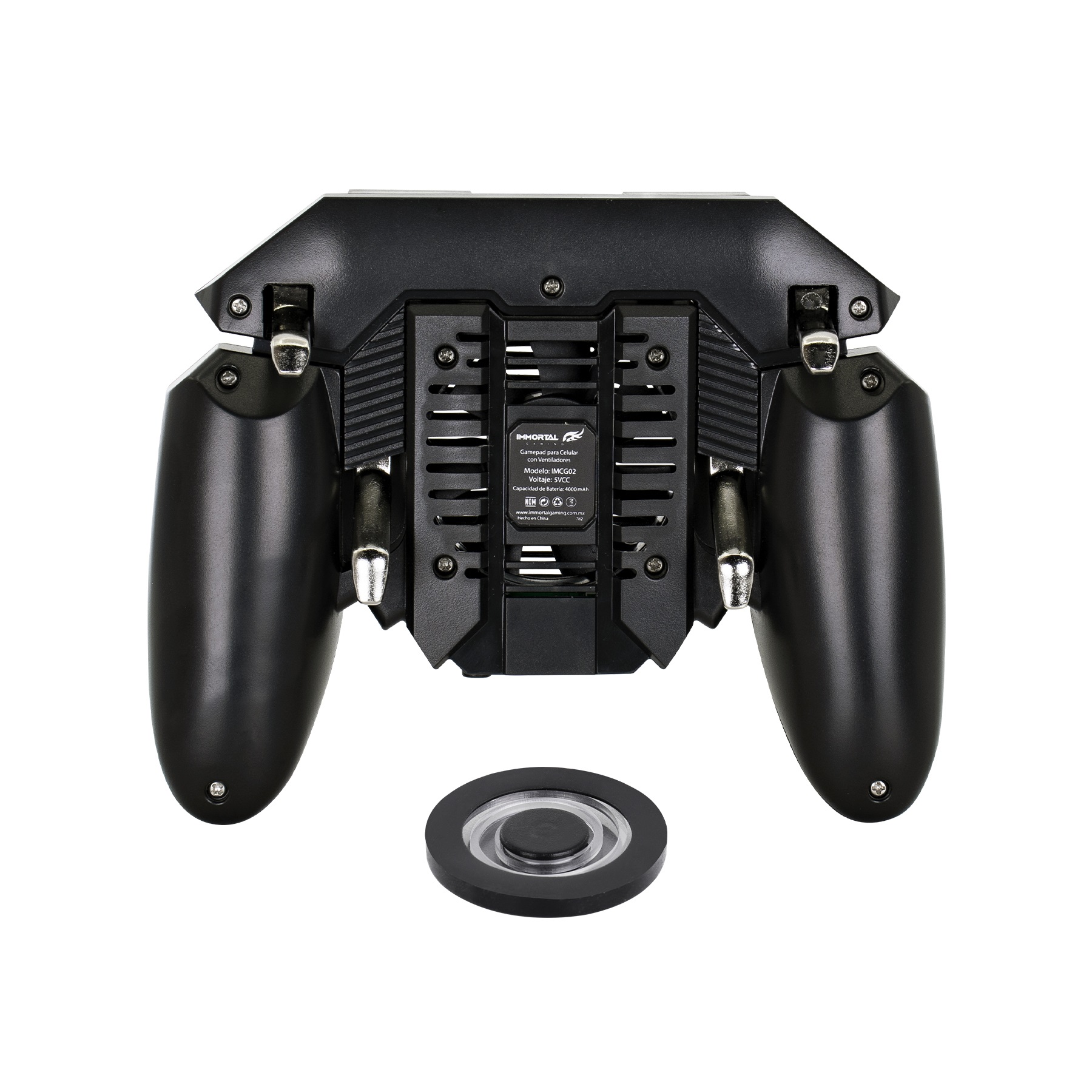 Immortal Gamepad con 4 gatillos y ventilzación - recargable, incluye joystick para celular 127x53x168mm, 1 año de garantía